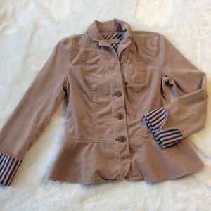 Pilcro and the Letterpress Tan Corduroy Blazer